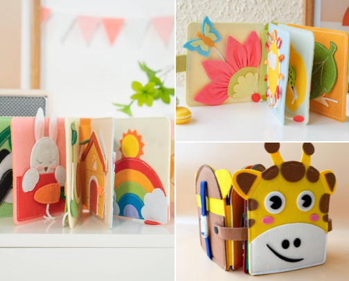 Quiet Books for Babies and Toddlers cover photo collage