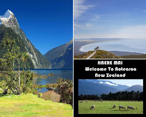 Hiking in New Zealand cover photo collage