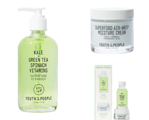 Dry skin beauty recs makeup and skincare cover photo collage