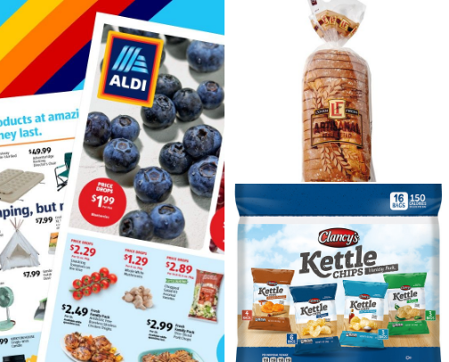 Aldi shopping, save money on groceries cover photo collage