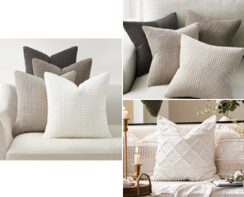 Pillow covers cover photo collage