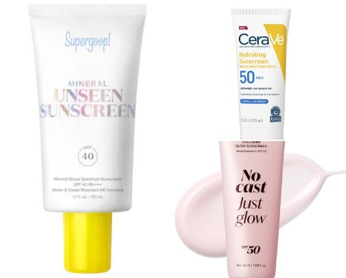 Sunscreen Favorites That Actually Wear Beautifully cover photo collage