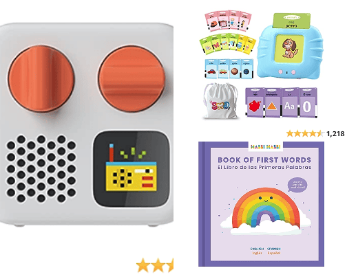 bilingual tools without screen time cover photo collage