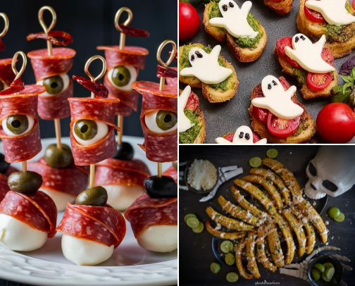 Spooky Bites: Halloween Appetizers to Wow Your Guests cover photo collage