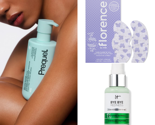 newly released face skincare products in 2026. cover photo collage