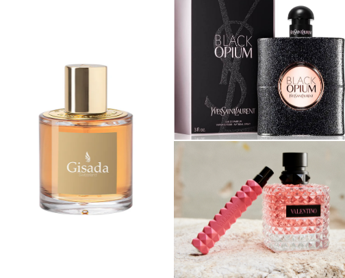 Seductive perfumes for her cover photo collage