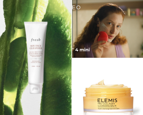 Skincare routine cover photo collage