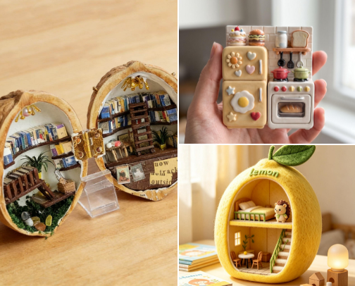 miniature & tiny things 🧸 cover photo collage