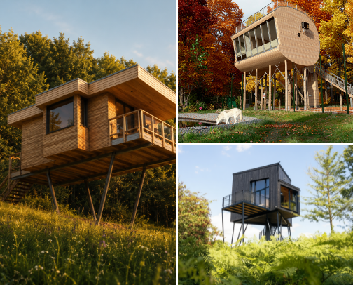 🌲Incredible Treehouse Hotels in Germany 🇩🇪 cover photo collage