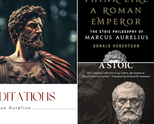 The Stoic’s Shelf: For The Self cover photo collage
