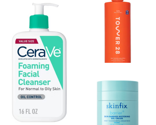 my acne prone makeup bag cover photo collage