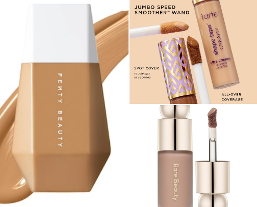 Everyday makeup products for acne prone and oily skin cover photo collage