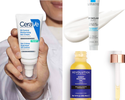 Favorite skincare products cover photo collage