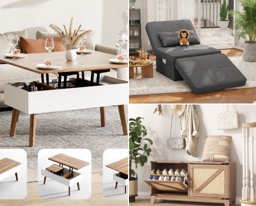 All-in-One Furniture Collection | Foldable, Convertible, and Space-Saving Pieces cover photo collage