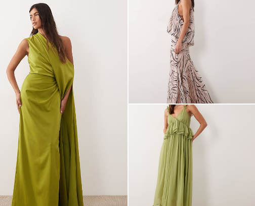 chic wedding guest dresses cover photo collage