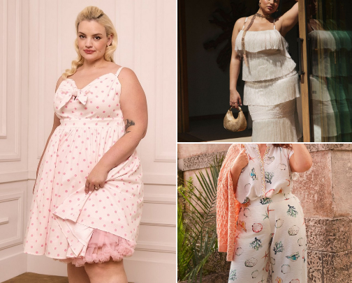 Plus women clothes cover photo collage
