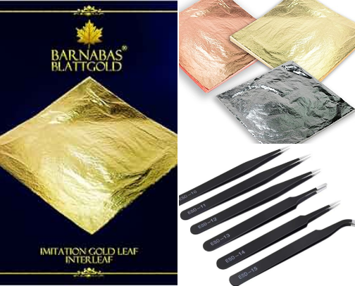 Essential glowing gold mediums for artists (Amazon Edition) cover photo collage