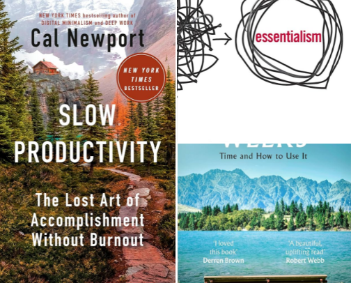 The Burnout Antidote: Master the Art of Slow Productivity cover photo collage