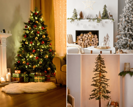 Holiday decorations cover photo collage