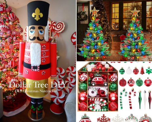 Amazon Christmas decorations  🕯️🎄✨ cover photo collage