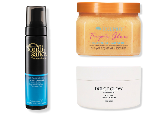 Self Tanning Essentials for a Streak Free Glow cover photo collage