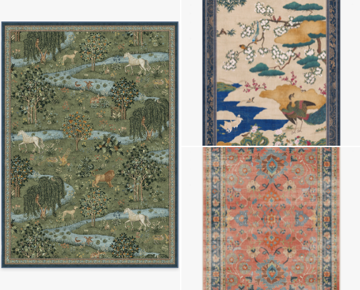 Pretty Rugs for Messy Lives - Washable rugs I actually love with dogs, traffic & real life cover photo collage
