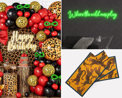 Cheetah Print Birthday Party Ideas cover photo collage
