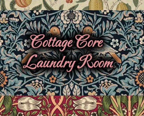 Vintage/cottage core laundry decor cover photo collage