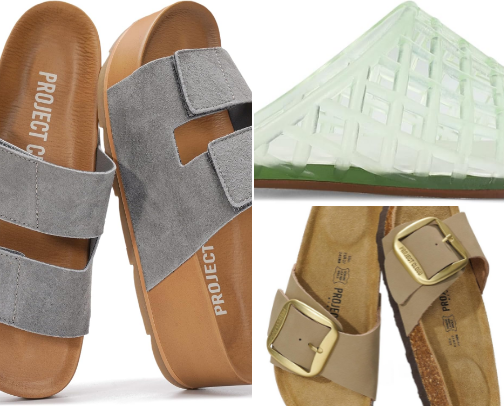 Spring sandals cover photo collage