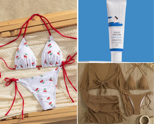 Sunscreens & Swimwear cover photo collage