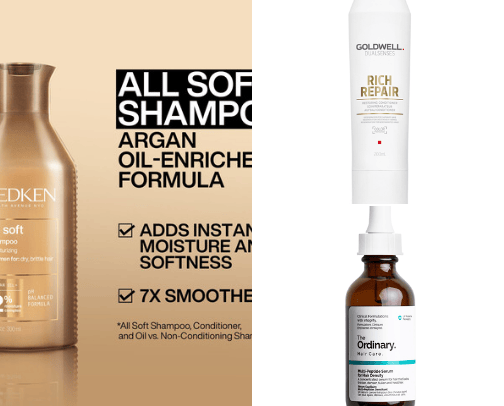 My essential hair routine ✨️ cover photo collage