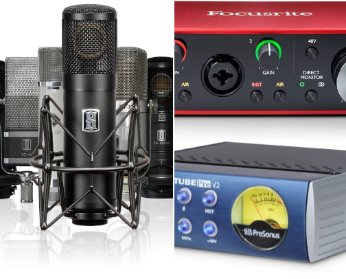 Studio Equipment cover photo collage