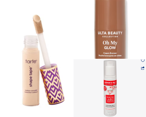 Glowy makeup favorites cover photo collage