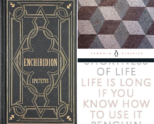 Stoic Books for a Steady Mind cover photo collage