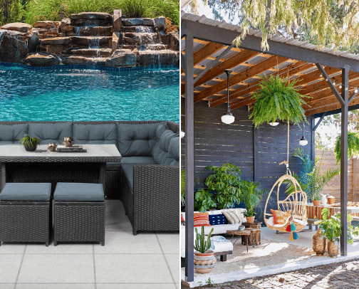 Patio cover photo collage