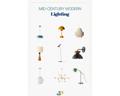 Mid Century Modern Style Lighting cover photo collage