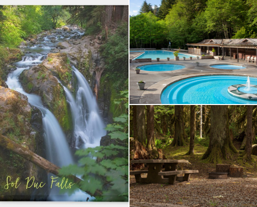 Planning your Fabulous Hot Spring Getaway at Sol Duc in the Olympic National Park cover photo collage