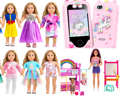 Kids toys cover photo collage