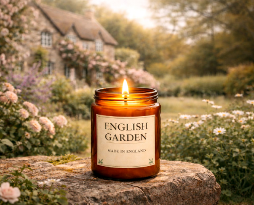 English Garden Candles cover photo collage
