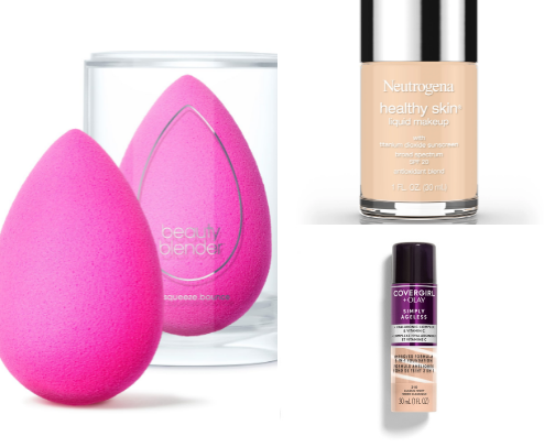 Everyday makeup and skin care. cover photo collage