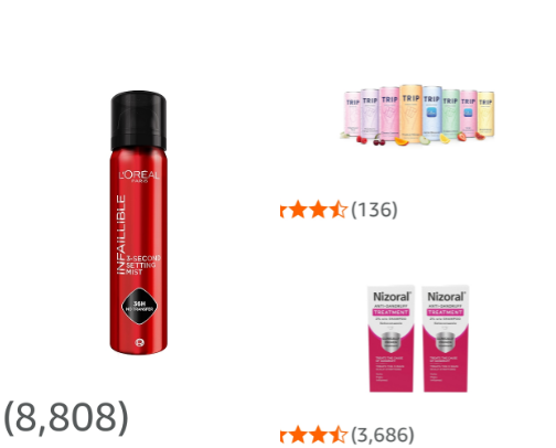 Beauty products on amazon cover photo collage