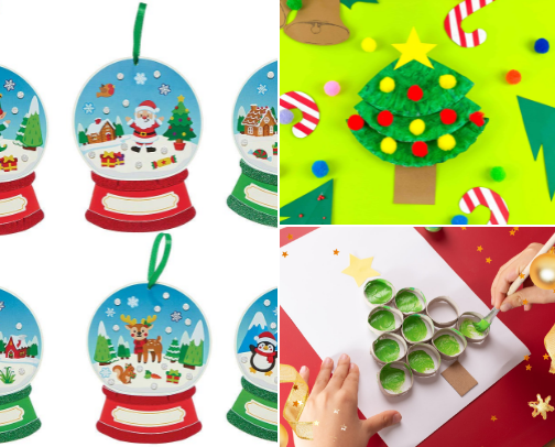 Christmas crafts for kids cover photo collage