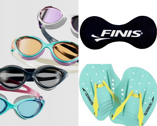 swim essentials for someone taking on their first triathlon (from a non swimmer) cover photo collage