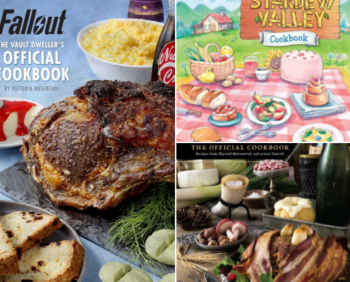 Video Game Cook Books for Nerdy Food Lovers cover photo collage