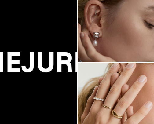 "Mejuri" Delicate, but never small. cover photo collage