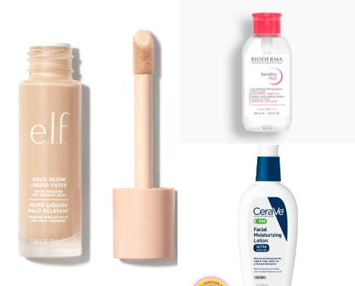 Throw it on and go - beauty recommendations cover photo collage