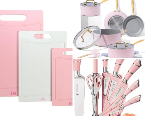 Pink kitchen cover photo collage