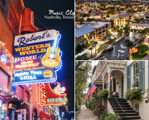 Best Girls Trip Destinations in the US cover photo collage