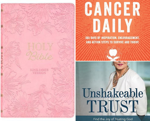 Faith Based Books For Cancer Patients. cover photo collage