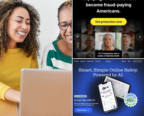 Scam-Proofing Your Parents: A Senior Guide to Staying Safe in a Digital World cover photo collage